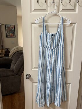 Old Navy Blue and White Striped Sundress